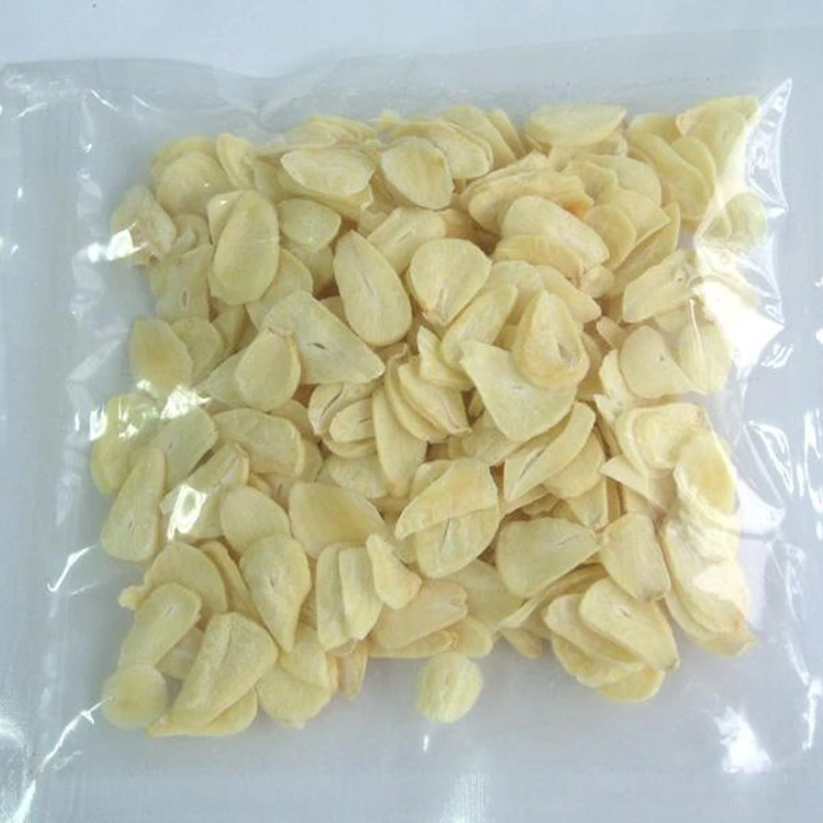 Slices garlic dehydrated de chàileachd àrd